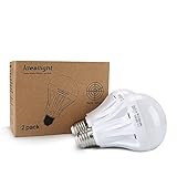 Motion Sensor Light Bulb Radar Motion Activated LED Bulb Dusk to Dawn E26/E27 Auto On/Off Indoor/Outdoor Movement Detector Night Light for Front Door Hallway Stairs Basement Patio Porch Garage (2pack)