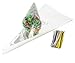 Cone-Shaped Treat Bags (200 Bags + 200 Twist Fastens); Clear Cellophane Goody, Treat & Popcorn Bags (15-Inch x 7 Inch)