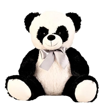 Panda Bär Schleife Kuschelbär Teddy 50 cm Kuscheltier Teddybär Stofftier Pandabär