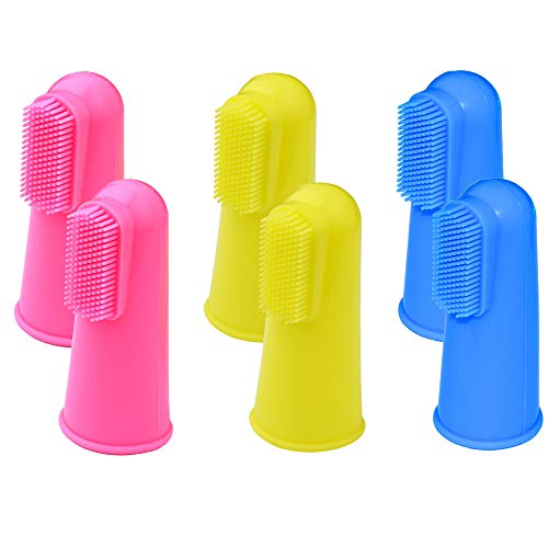 RosyLife Pet Dog Soft Toothbrush Dog Toothbrush Finger Toothbrush pet Toothbrush Small to Large Dogs (24 Pack-Multi-Colored) - Thumbnail 6