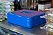 Certus Global Large Blue Cash Box with Money Tray, Secure Lock, Cantilever Coin Tray 4 Bills/ 5 Coins (Admiral Blue)