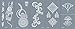 Reusable Micronet Mesh Stencil Tattoo Stencils Templates 5 Sheet Set Mandala