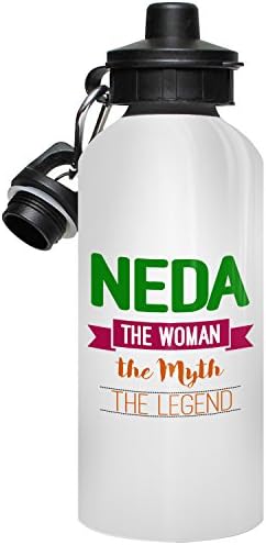 Neda Water Bottle, Personalized Gift, The Woman the Myth The Legend - Green