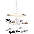 Sorrel + Fern Baby Crib Mobile (Airplanes in The Clouds, Short Version) - Nursery Decoration and Baby Shower for Boys & Girls