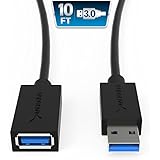Sabrent 22AWG USB 3.0 Extension Cable - A-Male to A-Female [Black] 10 Feet (CB-3010)