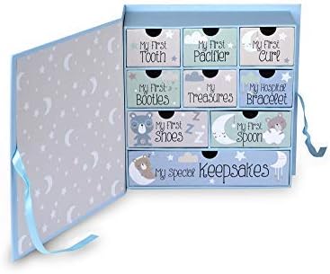 Tri Coastal Design Keepsake Box A Baby Milestone Memory Box With 9 Drawers Ideal As A Birth Gift Or To Be Used As Jewelry Box To Put On The Desk