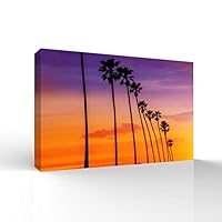 Canvas Wall Art The Palms Under The Sunset Canvas Prints Home Artwork Decoration for Living Room,Bedroom - 12x18 inches