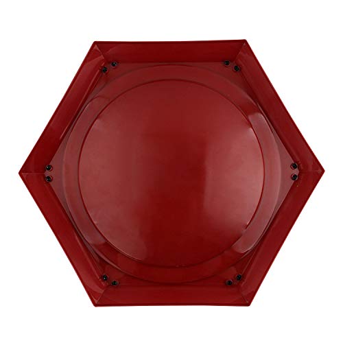 Top Battle Toy, Battle Tops Arena 38.5 x 34cm Burst Gyro Arena Disk Exciting Duel Spinning Top Launcher Stadium Toy Accessories for Boys Children Christmas Birthday Gifts Red