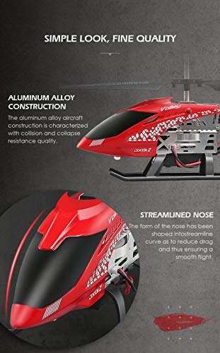 JJRC JX01 3.5CH 2.4G Gyro Remote Control Helicopter Sets Attitude Aluminum Hover Copter (Red)