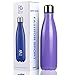BOGI 17oz Insulated Water Bottle Double Wall Vacuum Stainless Steel Water Bottles, Leak Proof Metal Sports Water Bottle Keeps Drink Hot and Cold - Perfect for Outdoor Sports Camping Biking (Purple)