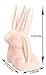 Beth Marie Luxury Boutique Bunny Rabbit Ring Holder, Pink Ceramic Engagement and Wedding Ring Holder, Measures 2.75