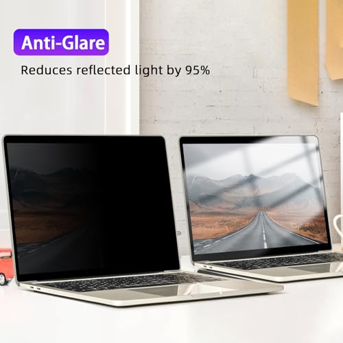 STARY Laptop Privacy Screen 14 Inch Removable, 16:10 Aspect Ratio Anti Spy Blue Light Glare Laptop Privacy Shield for Dell/Hp/Acer/Lenovo/ThinkPad/Samsung/Asus/Sony