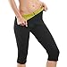 LYTOPTOP Women's Hot Sweat Slimming Neoprene Pants Body Shaper for Weight Loss, Thigh Belly Fat Burner Leggings Hot Thermo Sauna Waist Trainer Capris Black
