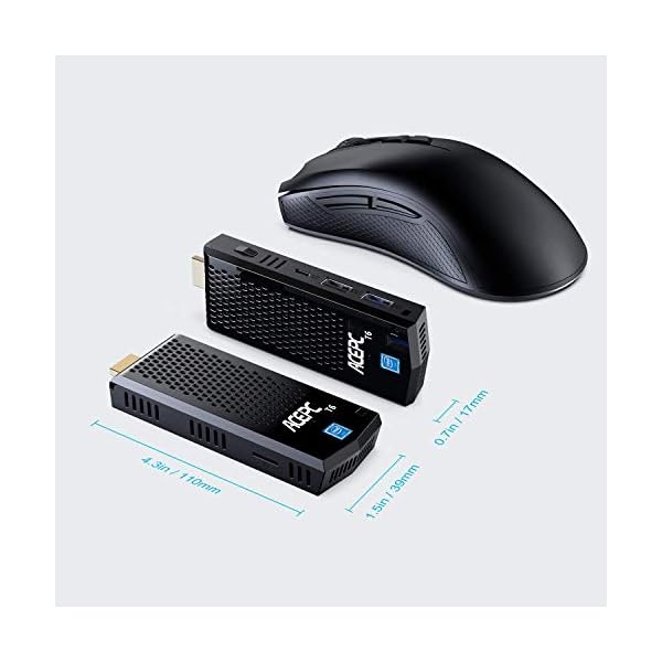 PC Stick Windows 10 Professional, 4GB RAM/ 64GB eMMC Intel Cherry Trail Computer Stick [ 4K HD/ 2.4G+5G Dual Band WiFi…