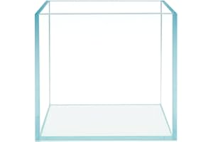 HIRO Aquatics Cube Rimless Frameless Extra Clear All Glass Aquarium, Low Iron Glass Tank, 5mm Glass, White Leveling Mat Included, w/Lids Options