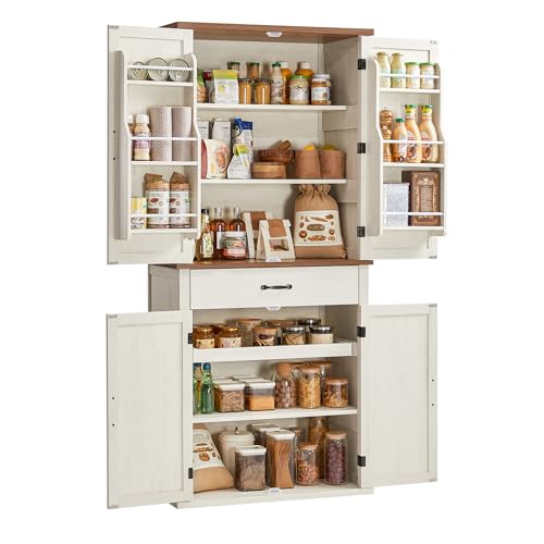 VASAGLE Küchenschrank, Mehrzweckschrank freistehend, 80 x 39.5 x 178.6 cm
