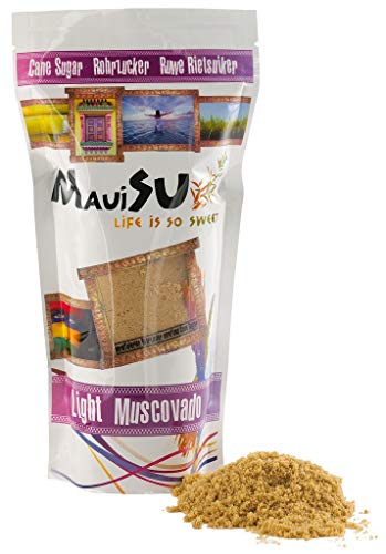 MauiSu - Light Muscovado Rohrzucker - 500g - unraffinierter Rohrzucker - naturbelassen und beste Qualität