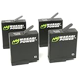 Wasabi Power Battery (4-Pack) for GoPro HERO7 Black, HERO6 Black, HERO5 Black, Hero (2018 Model)