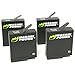 Wasabi Power Battery (4-Pack) for GoPro HERO7 Black, HERO6 Black, HERO5 Black, Hero (2018 Model)