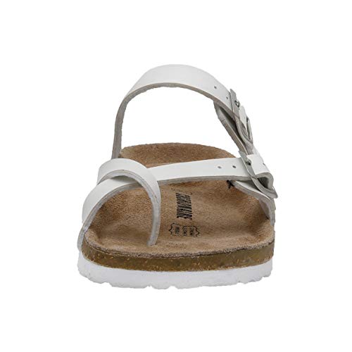 Women's Cushionaire Luna Cork footbed Sandal with White,7