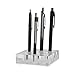 JR William Modern Pen Holder #9, Modern White and Clear Acrylic Pen Holder for Desk, Pen Stand and Office Desk Accessories Organizer in a Luxury Gift Box Packaging - Hamptons White