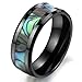 Bystar New Fashion Abalone Stripe Space Ceramic Rings Cool Gift!