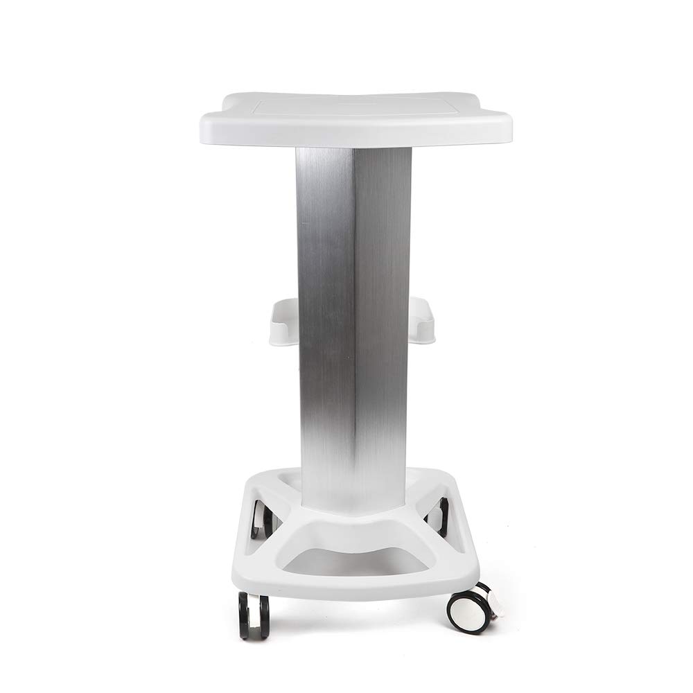 Aluminum Alloy Trolley Stand Assembled For Ultrasonic Cavitation RF Machines Salon Spa Beauty Tattoo Rolling Cart Tray USA STOCK (White): Beauty