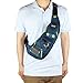 Kawei Knight Nylon Sling Bag Messenger Backpack (Blue)