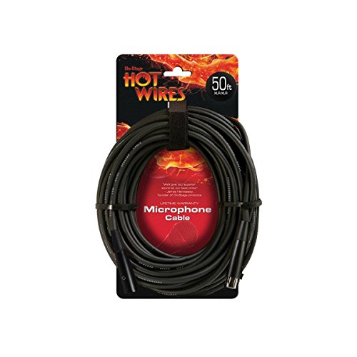 On-Stage Hot Wires XLR Microphone Cable, 50 Feet