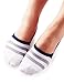 Vero Monte 4 Pairs Womens Cotton No Show Liner Socks *Silicon Non-Slip Grip*