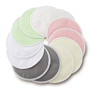 Enovoe Organic Bamboo Nursing Pads with Laundry Bag – Washable, Reusable, and Hypoallergenic Breastfeeding Pads for…