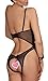 Women Sexy Teddy Lingerie One Piece Lace Babydoll Bodysuit Nightie Plus Size S-3XL (Medium, Black)