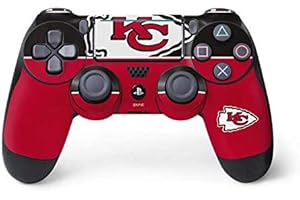 Skinit Decal Gaming Skin Compatible with PS4 Pro/Slim Controller - Officially Licensed NFL Kansas City Chiefs Zone Block Design