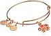Alex and Ani Women's Color Infusion, Tropical Flower Bangle Bracelet, Shiny Rose, Expandable