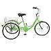 H&ZT Adult Tricycle Trike Cruiser Bike Three-Wheeled Bicycle w/Large Basket and Maintenance Tools, Men’s Women’s Cruiser Bicycles, 26Inch Wheel Size Bike Trike (Apple, 26″ / 1 Speed)thumb 2