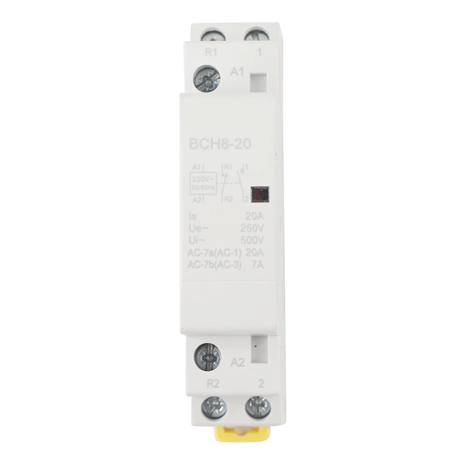 2P 1NO 1NC AC contactor,20A 24V 220V/230V 50/60Hz Household AC Contactor DIN Rail Mount(220V/230V)