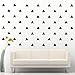 JCM CUSTOM Removable Easy Peel and Stick, Wall Vinyl Decal Sticker, DIY Decor/Safe on Painted, Triangle, Black, Set of 96 +
