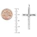 Ritastephens Sterling Silver Polished Italian Crucifix Cross Charm Pendant Curb Chain Necklace, 20