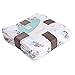 aden + anais Tea Collection Dream Blanket, 100% Cotton Muslin, 4 Layer lightweight and breathable, Large 47 X 47 inch, Fish Pond