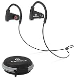 Conious Wireless Headphones with Built-In Mic and CSR8645 Chipset Featuring Bluetooth 4.1, APTX Audio and CVC Noise Canceling. Waterproof Sport Bluetooth Headphones with 15 Hour Battery and Carry Case