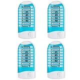 Maxtry 4 Pack Plug in Electronic Insect Killer Bug Zapper Mosquito Lure Lamp Pest Control Eliminates Flying Pests Gnat Trap Indoor with Night Light