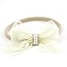 Lovemyangel 3 PACK Newborn Baby Girl Hair Bows with Soft Nylon Headbands Set (KHAKI)