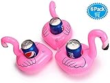 Moon Boat Inflatable Floating Flamingo Coasters Drink Holder Pool Party Decorations Swim Floats (12 PCS)