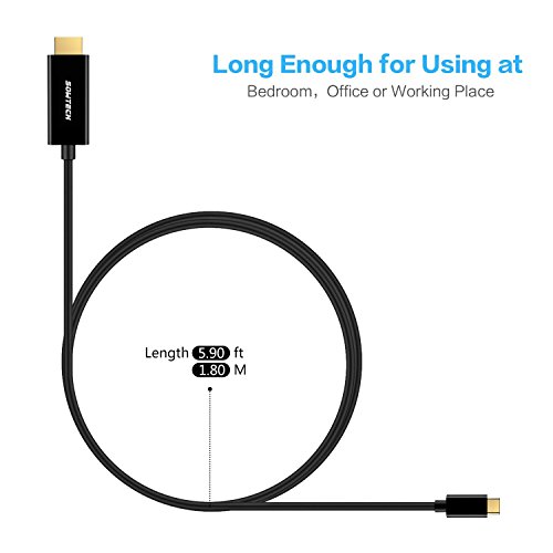 USB C to HDMI Cable 4K Adapter,SOWTECH Upgrade USB 3.1 Type-C to HDMI Adapter Compatible with MacBook Pro,HDMI to USB C Adapter