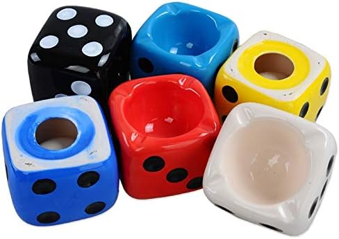 GYK Boutique Multicolor dice mini ashtray