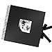 INNOCHEER Photo Album - Self Adhesive 80 Black Pages, Large Scrap Book Wedding Guest Book for DIY Anniversary Travel Memory Scrapbooking (Black 10X10)