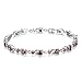 Bamoer Luxury Slender White Gold Plated Bracelet with Sparkling 5 Style Cubic Zirconia Stones to Choice