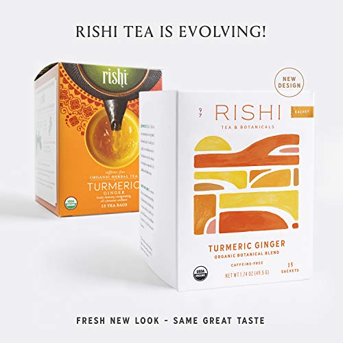 Rishi Tea Organic Herbal Tea Caffeine-Free Turmeric Ginger - Image 2