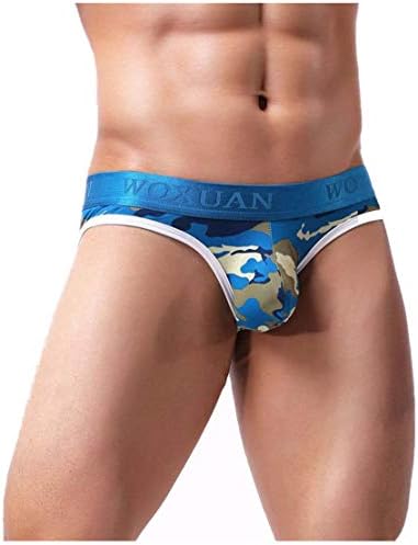 Fashion Mens Briefs Underwear Bulge Camouflage Print Sports Underpants