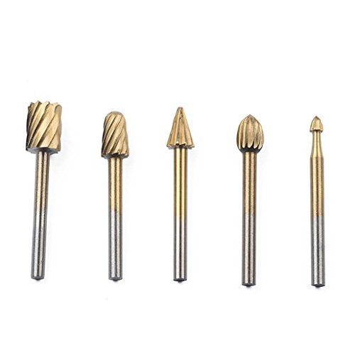 image for Tsmile 10 Pcs/Set Shank Router Bits Milling Cutter Fit Dremel Rotary T